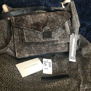 NWT Loeffler Randall Rider Bag - Feather Calf Hair